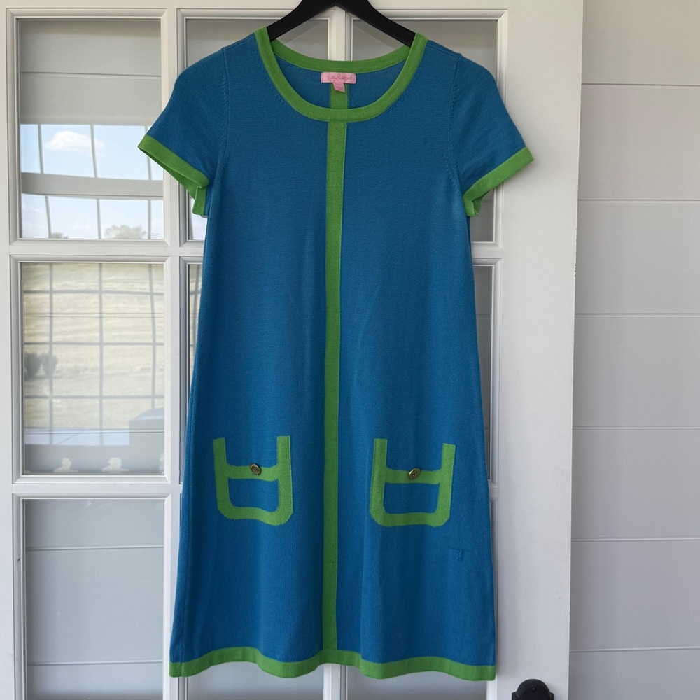 Lilly Pulitzer Blue and Green Knit Top